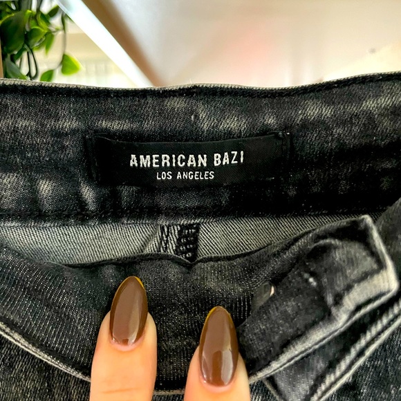 Fashion Nova Pants - FASHION NOVA acid wash black shorts size medium